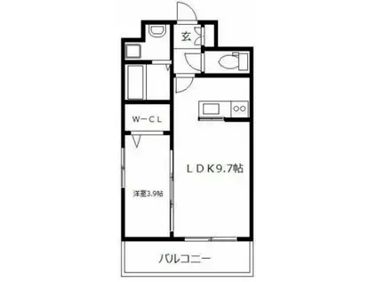 RUSSIE博多駅(1LDK/8階)の間取り写真