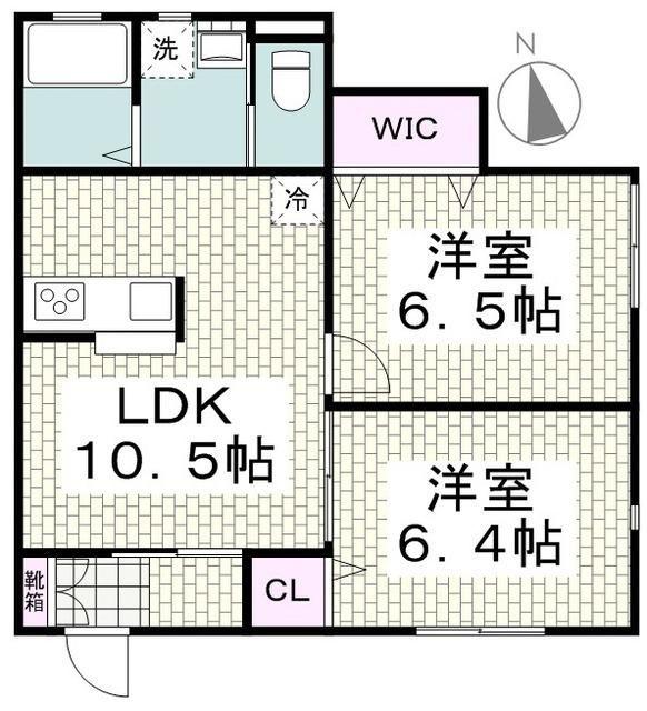 PIACERE 茅ヶ崎(2LDK/1階)の間取り写真