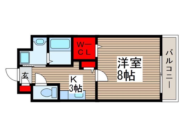 ラ・フォンテ(1K/2階)の間取り写真