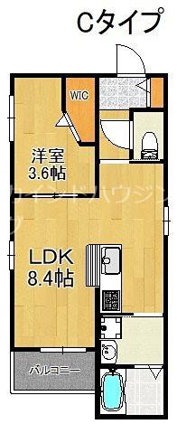 セジュール本町(1LDK/1階)の間取り写真