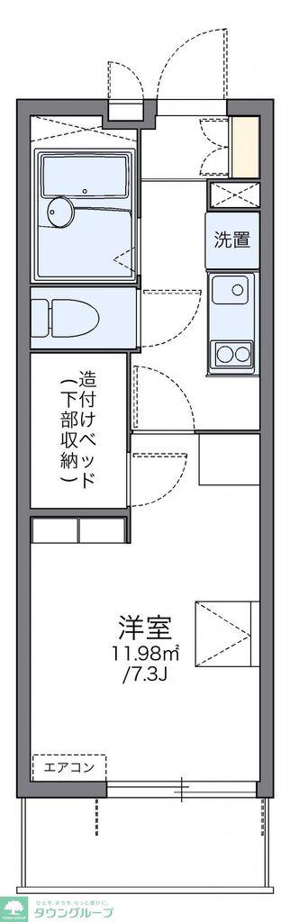 レオパレスSR311(1K/1階)の間取り写真
