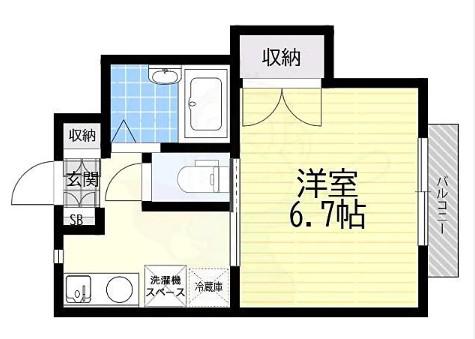 エルコート善福寺(1K/1階)の間取り写真