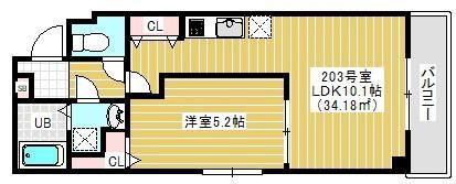 RIRIA幕張本郷参番館(1LDK/2階)の間取り写真