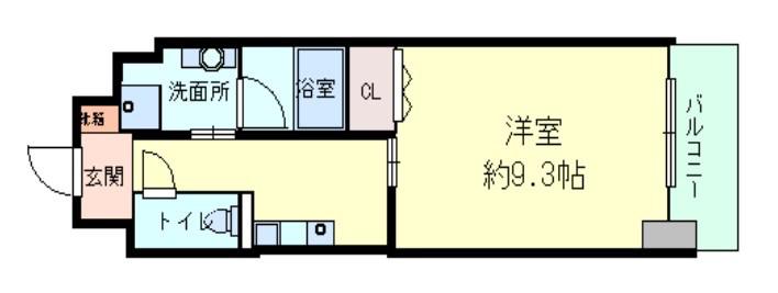 クレール十三(1K/8階)の間取り写真