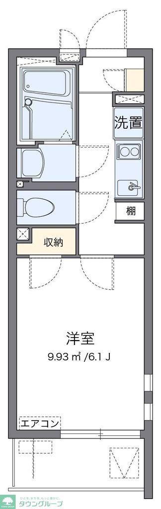 クレイノアドバンス川崎(1K/1階)の間取り写真