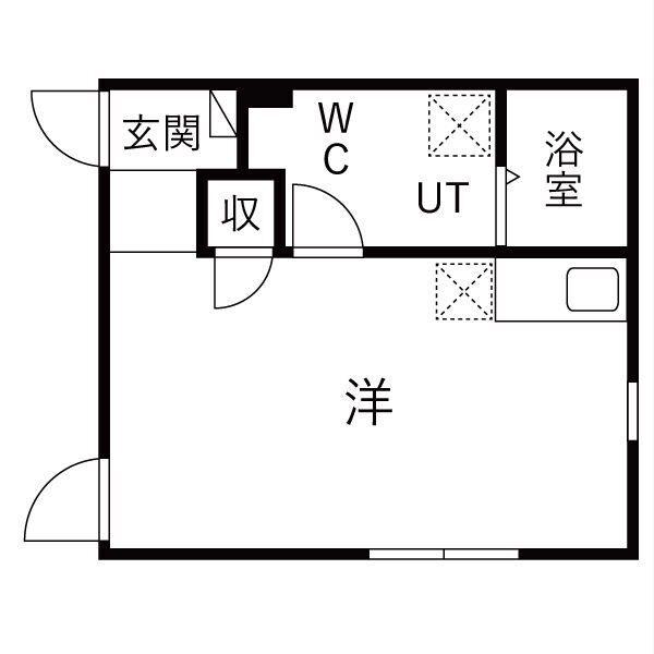 PRE CHER八田(ワンルーム/1階)の間取り写真