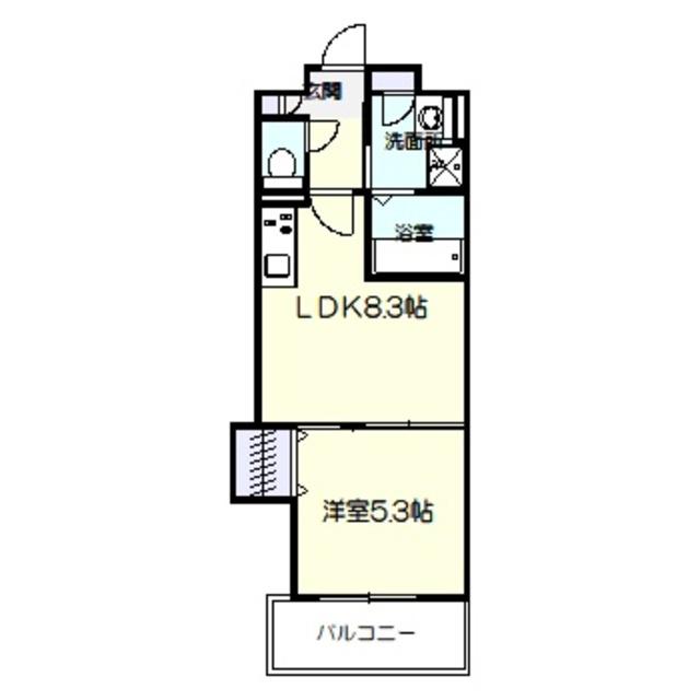 ラモーナ半田(1LDK/1階)の間取り写真