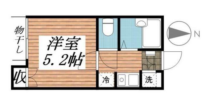 K-HOUSE江古田(1K/1階)の間取り写真