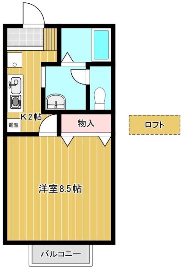 セジュール春日(1K/2階)の間取り写真