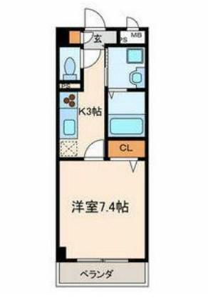 MOMA(1K/2階)の間取り写真