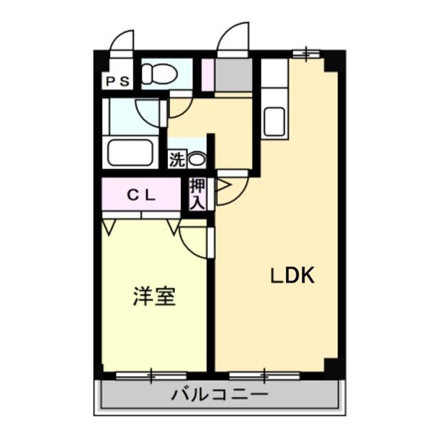 グレイスコート(1LDK/2階)の間取り写真
