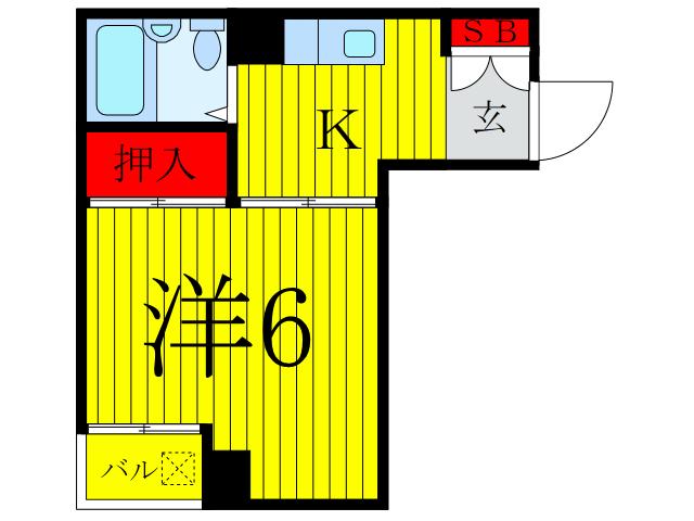 クレインヒル早稲田(1K/3階)の間取り写真