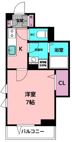 AUBE(1K/3階)の間取り写真