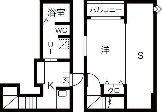 ロレイアム(1K/2階)の間取り写真