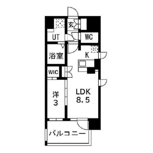 アーバンパーク御幣島(1LDK/5階)の間取り写真