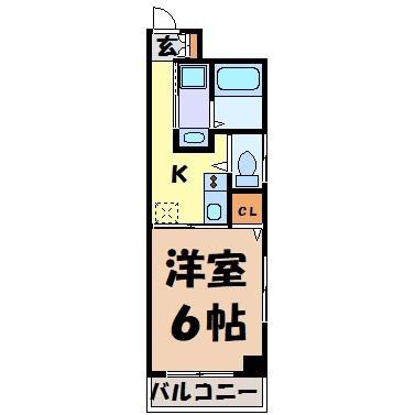 第六加藤ビル(1K/5階)の間取り写真