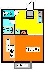 パークハイツ泉(1K/1階)の間取り写真