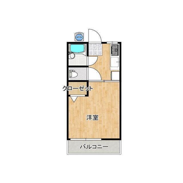 稲葉ハイツ(1K/1階)の間取り写真