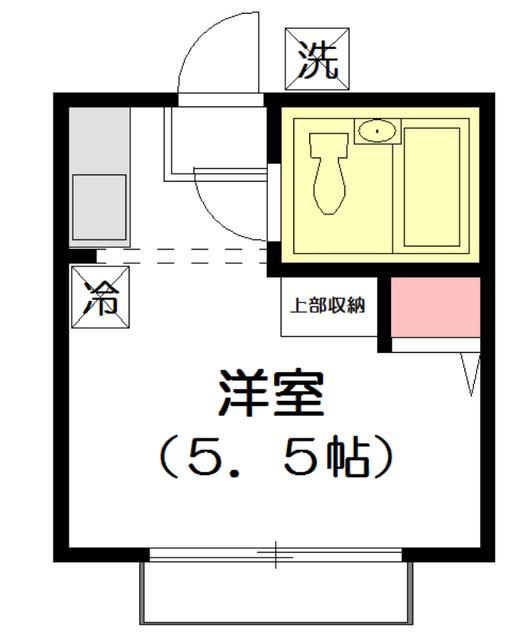 シティハイムU(1K/2階)の間取り写真