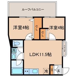オプサス西新井(2LDK/3階)の間取り写真