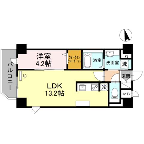 クレールフォレスタ(1LDK/5階)の間取り写真