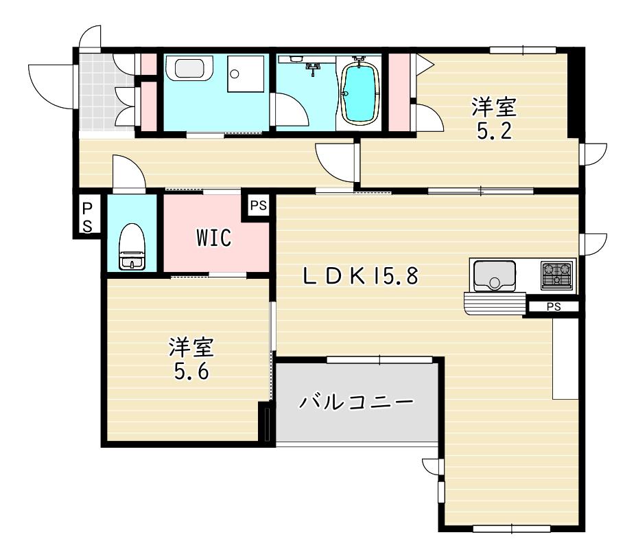 ルネッサ・コート北浦和(2LDK/3階)の間取り写真