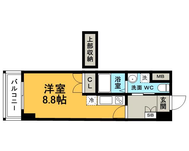 CLUB ORIENT NO72(1K/4階)の間取り写真