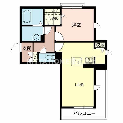 インペリアルFEプラス(1LDK/2階)の間取り写真