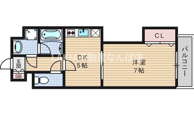 レインボーコートパートIII(1DK/9階)の間取り写真