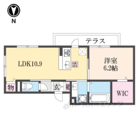 FREUDE(1LDK/1階)の間取り写真