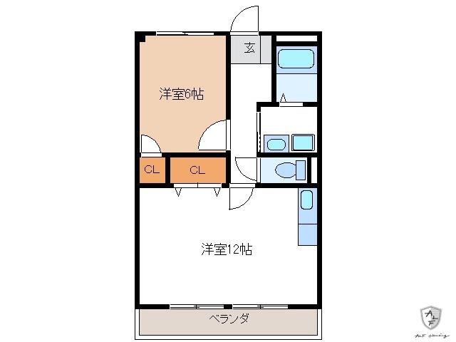 フォーテューナ(1LDK/2階)の間取り写真