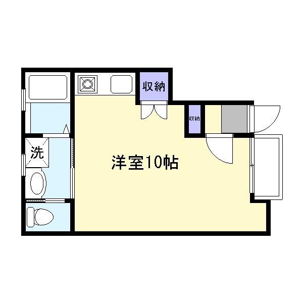 アルトラブソディー加古川(1K/1階)の間取り写真