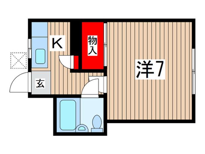 コーポ蜂谷(1K/2階)の間取り写真