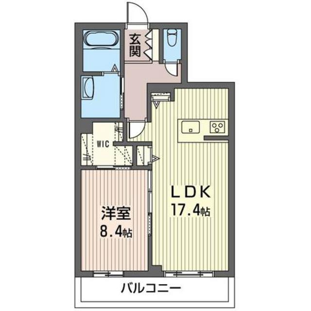 マストライフ小山(1LDK/2階)の間取り写真