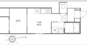 プレデンシア上住吉(1DK/1階)の間取り写真