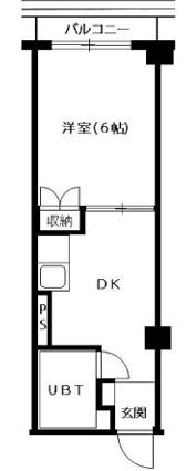 メゾンドール都島(1DK/5階)の間取り写真