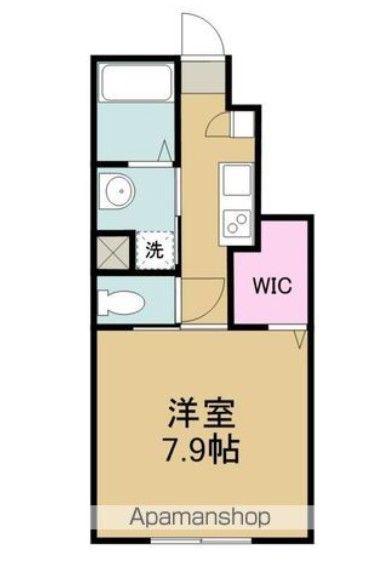 BELLACALMA(1K/1階)の間取り写真