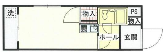 煉瓦館25(ワンルーム/1階)の間取り写真