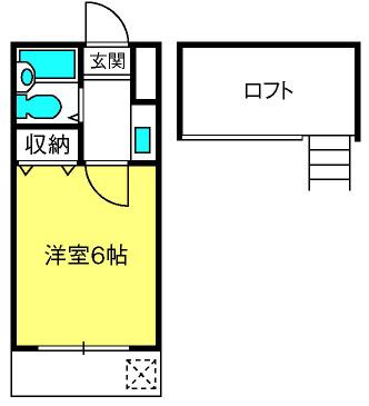 クリスタルハイツ原市(1K/1階)の間取り写真