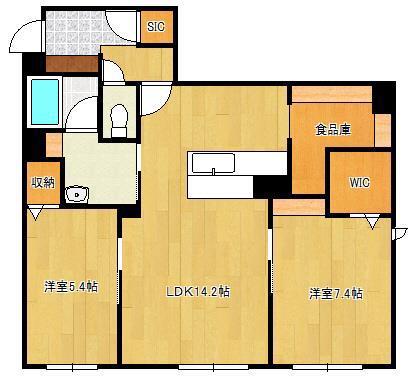シャーメゾンステージ泉台(2LDK/1階)の間取り写真