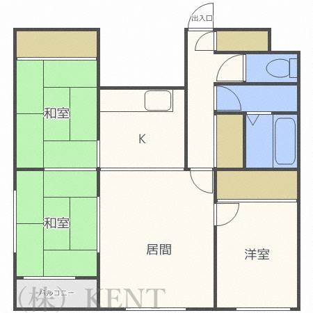 サン山の手(3LDK/3階)の間取り写真