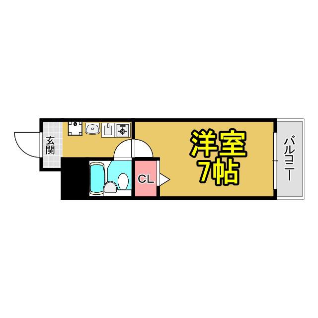 メゾンアベニール(1K/3階)の間取り写真