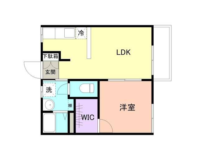 タウンハイツ葵(1LDK/2階)の間取り写真