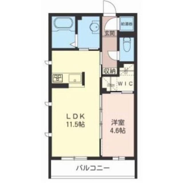 ロイヤルヒルズ武蔵野(1LDK/2階)の間取り写真