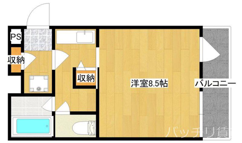大産西公園マンション(1K/7階)の間取り写真