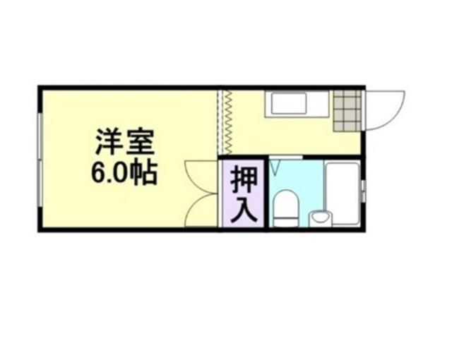ハイツコスモ(1K/1階)の間取り写真