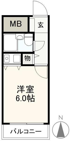 朝日プラザアーバンコア高松 804(ワンルーム/8階)の間取り写真