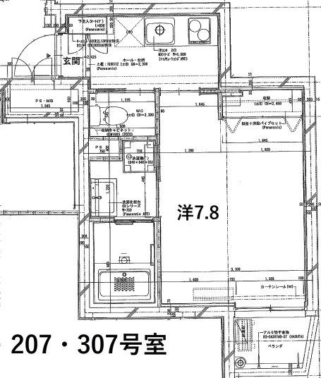 ロータス京都西大路(1K/3階)の間取り写真