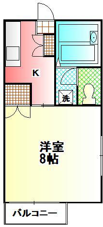 ミキハウス 6(1K/1階)の間取り写真