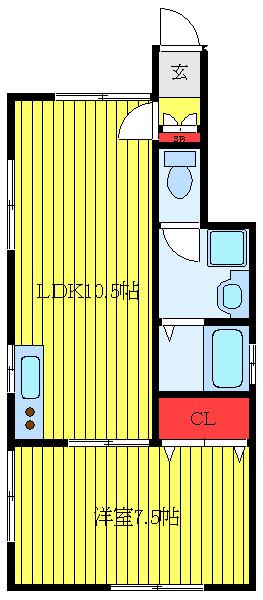 MKハウス(1LDK/1階)の間取り写真